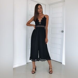 Zimmerman Tropicale Wide Leg Silk Georgette Jumpsuit